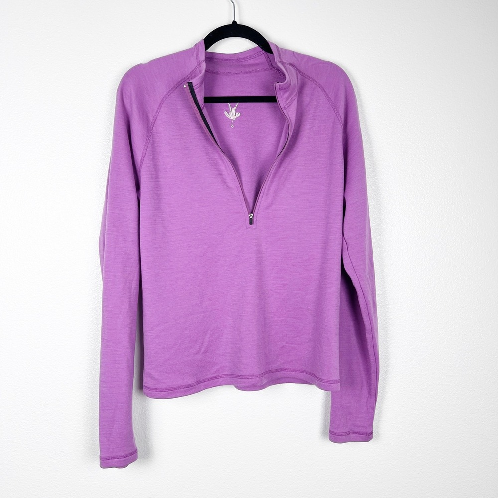 Ibex Women's 1/2 Zip Purple Pullover